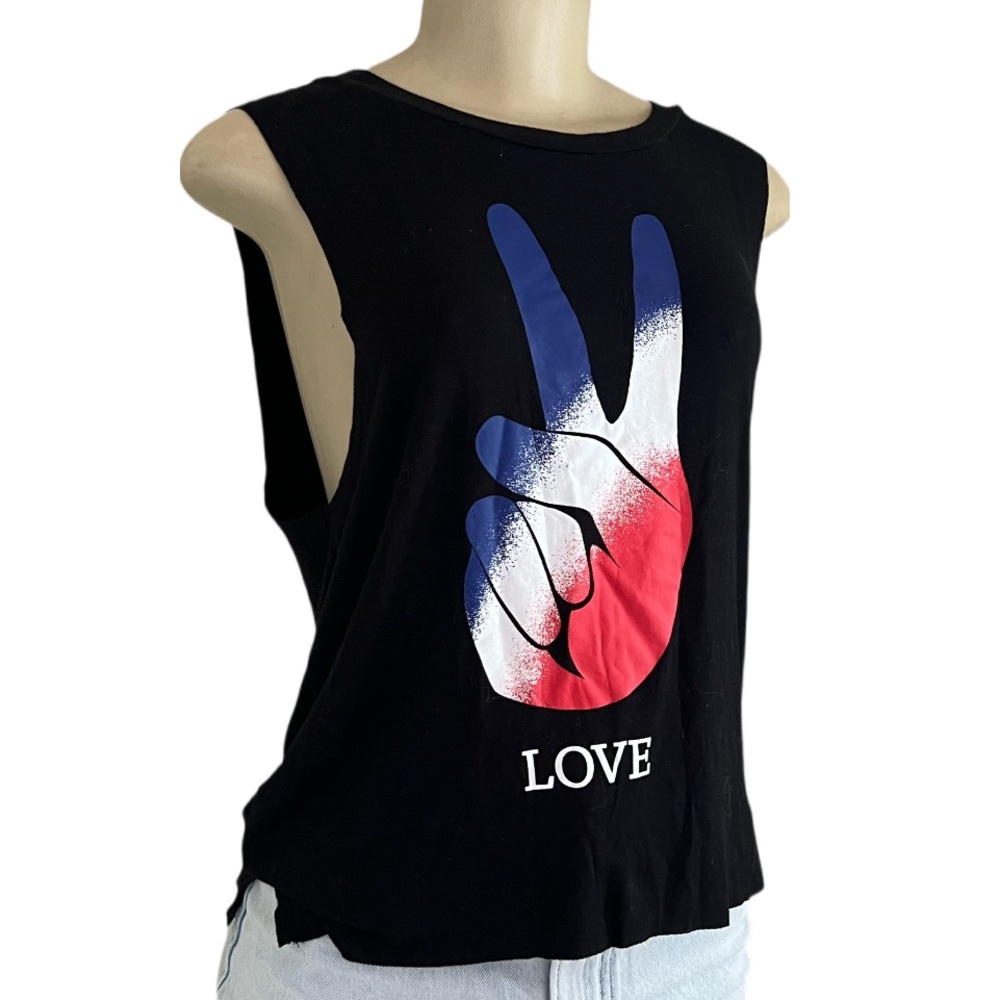 Peace Sign Black Love Tank Size Small⭐️